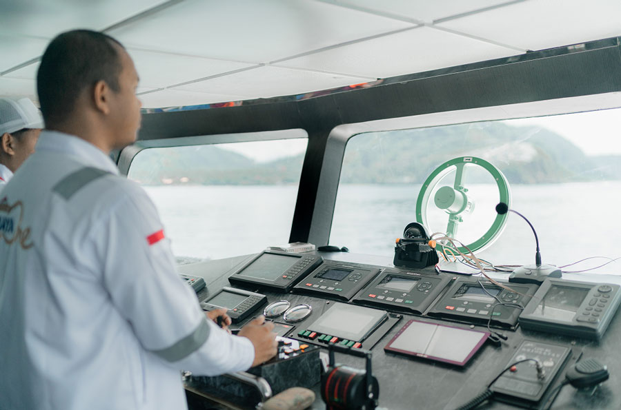 Semaya One captain at the helm